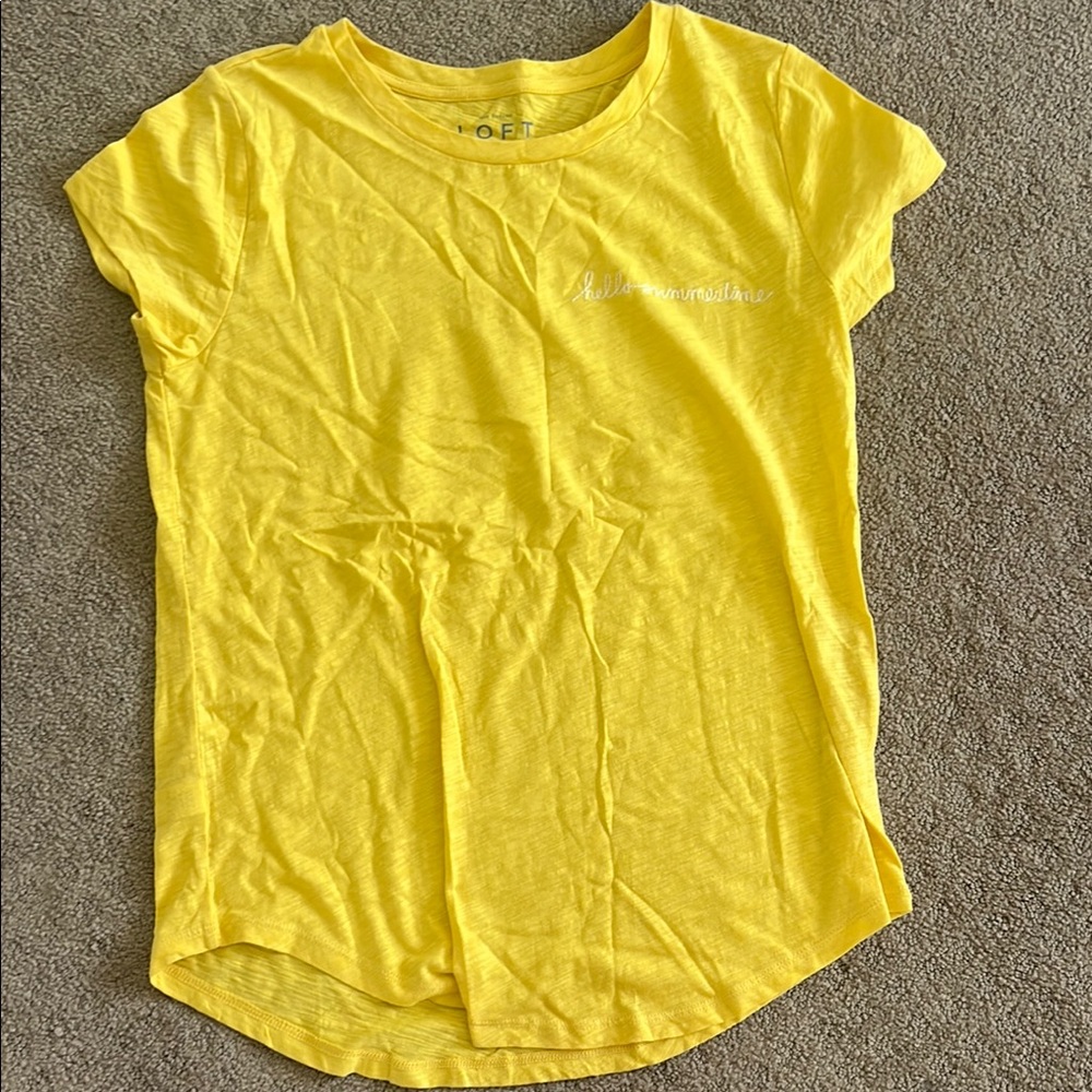 LOFT Vintage Soft Tee in Vibrant Yellow. NEW WITH TAGS